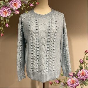 Loft long sleeve knit sweater‎ pale baby blue